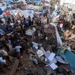 Israeli airstrike on central Gaza school compound housing displaced people kills 22, as military operation intensifies
