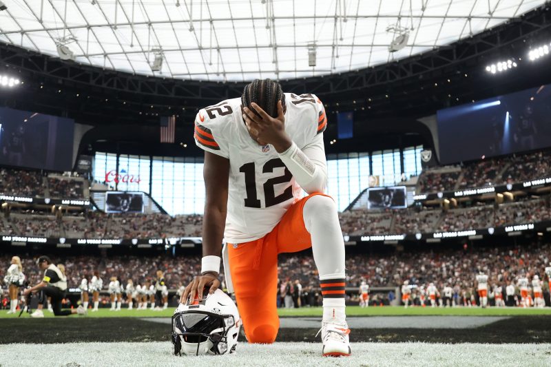 Deion Sanders had quite a time at son Shedeur’s big debut for Browns